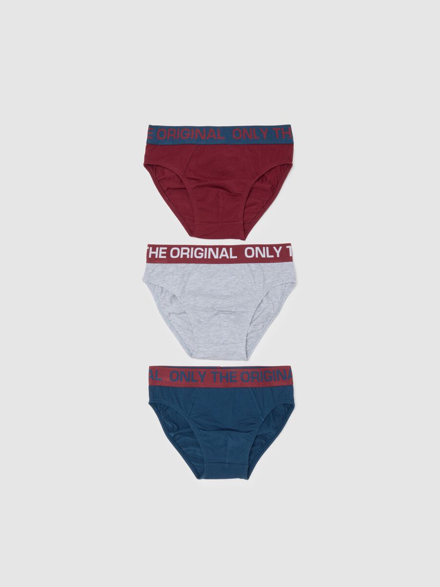 Tripack slip da ragazzo in cotone elasticizzato multicolor_0