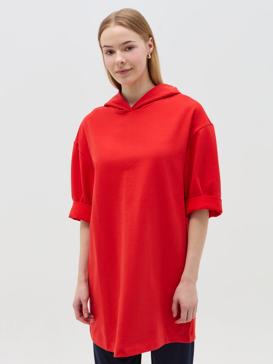 Maternity sweatshirt dress with hood_2