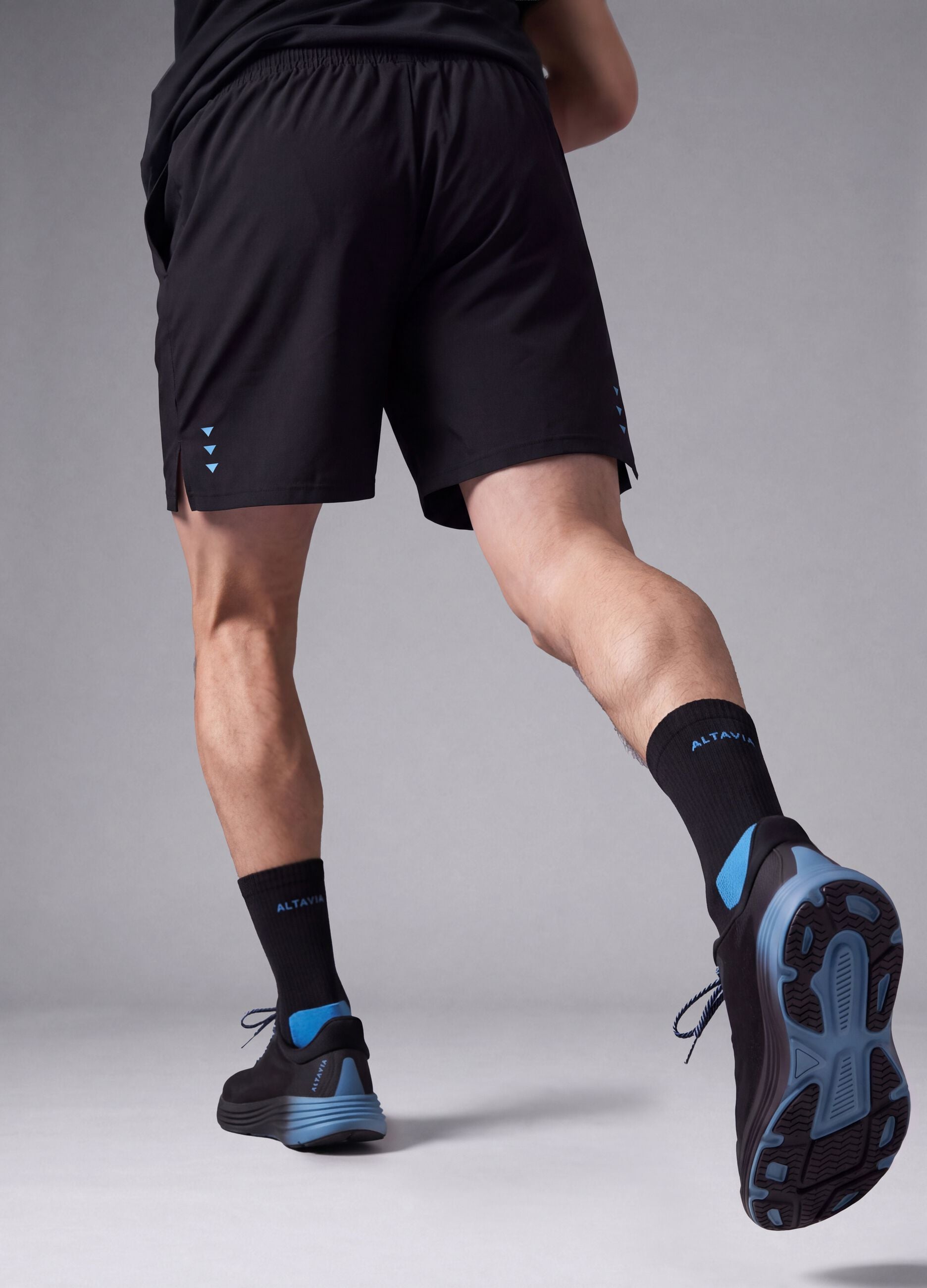 Black stretch easy-dry shorts ALTAVIA