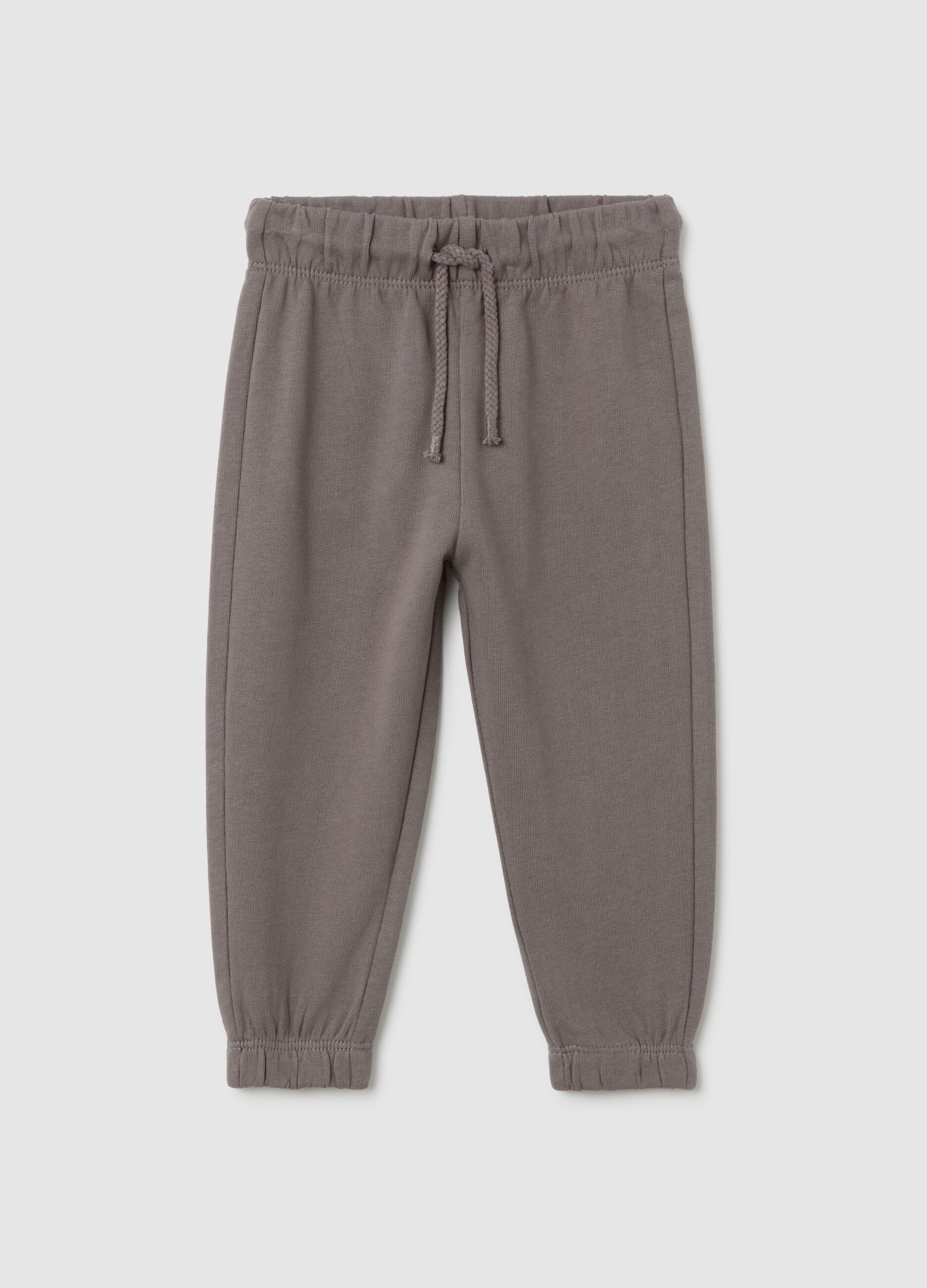 Kids' grey pure cotton joggers regular fit