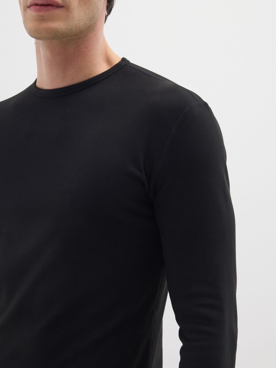 Black long sleeve t-shirt regular fit_3