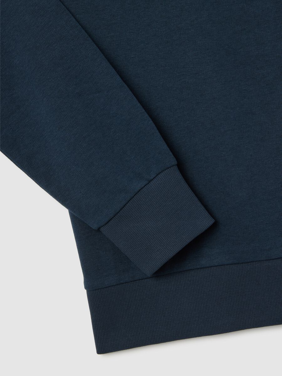 Felpa girocollo blu scuro_5