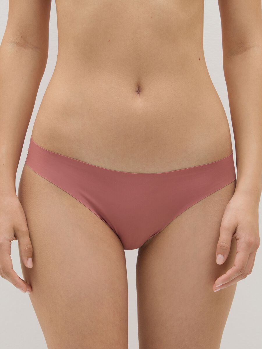 Regular Fit Pink Fabric Briefs_1