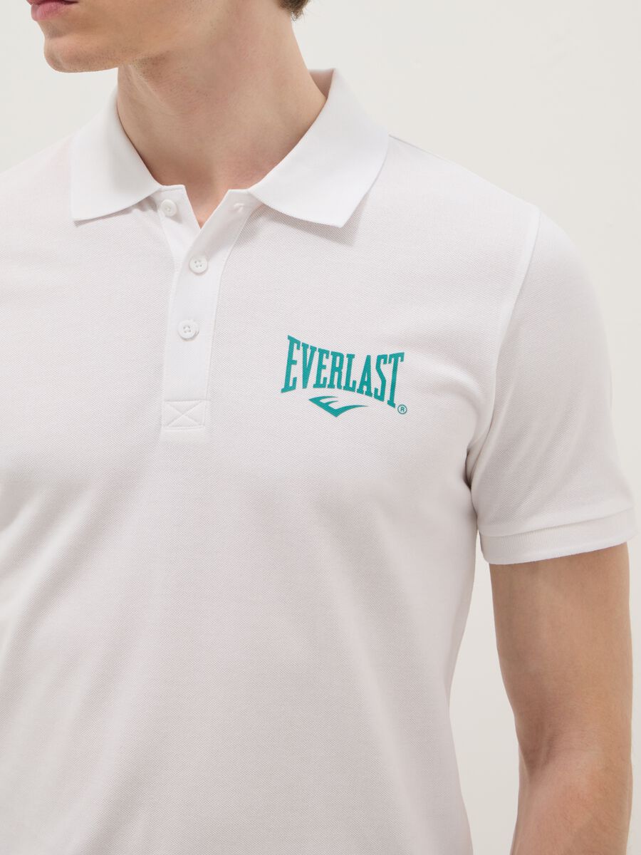 Short-sleeved pure cotton white polo shirt_4