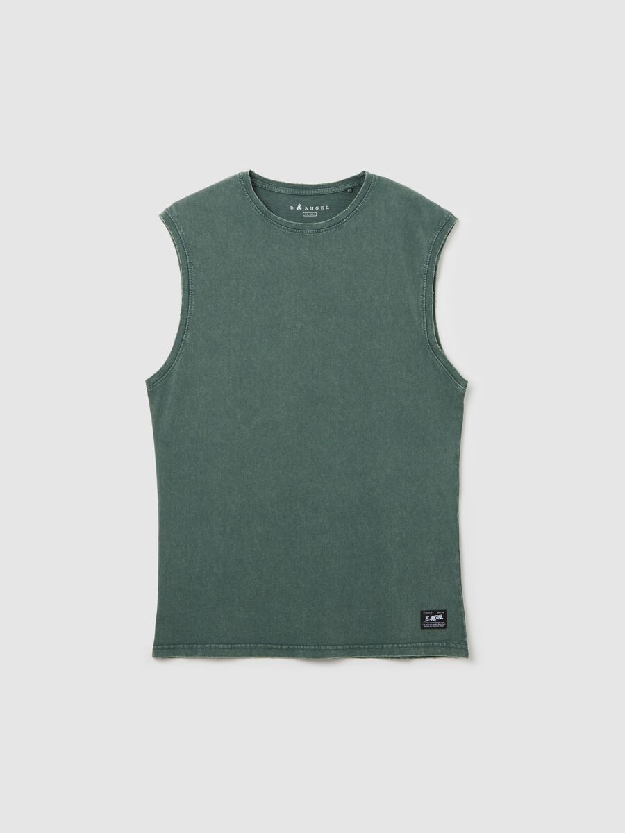 Cotton racerback vest with round neck_4