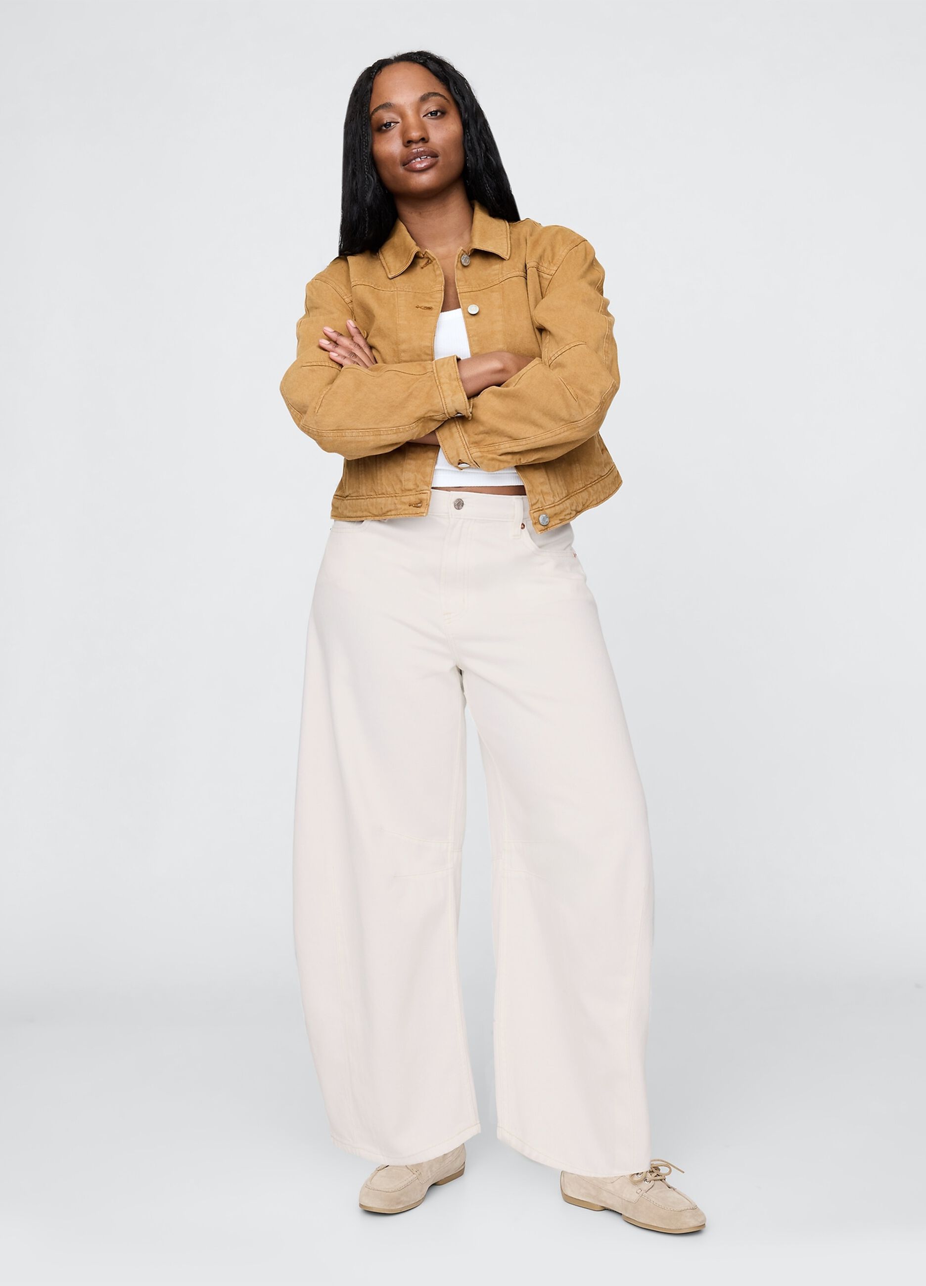 Wide White Cotton Trousers