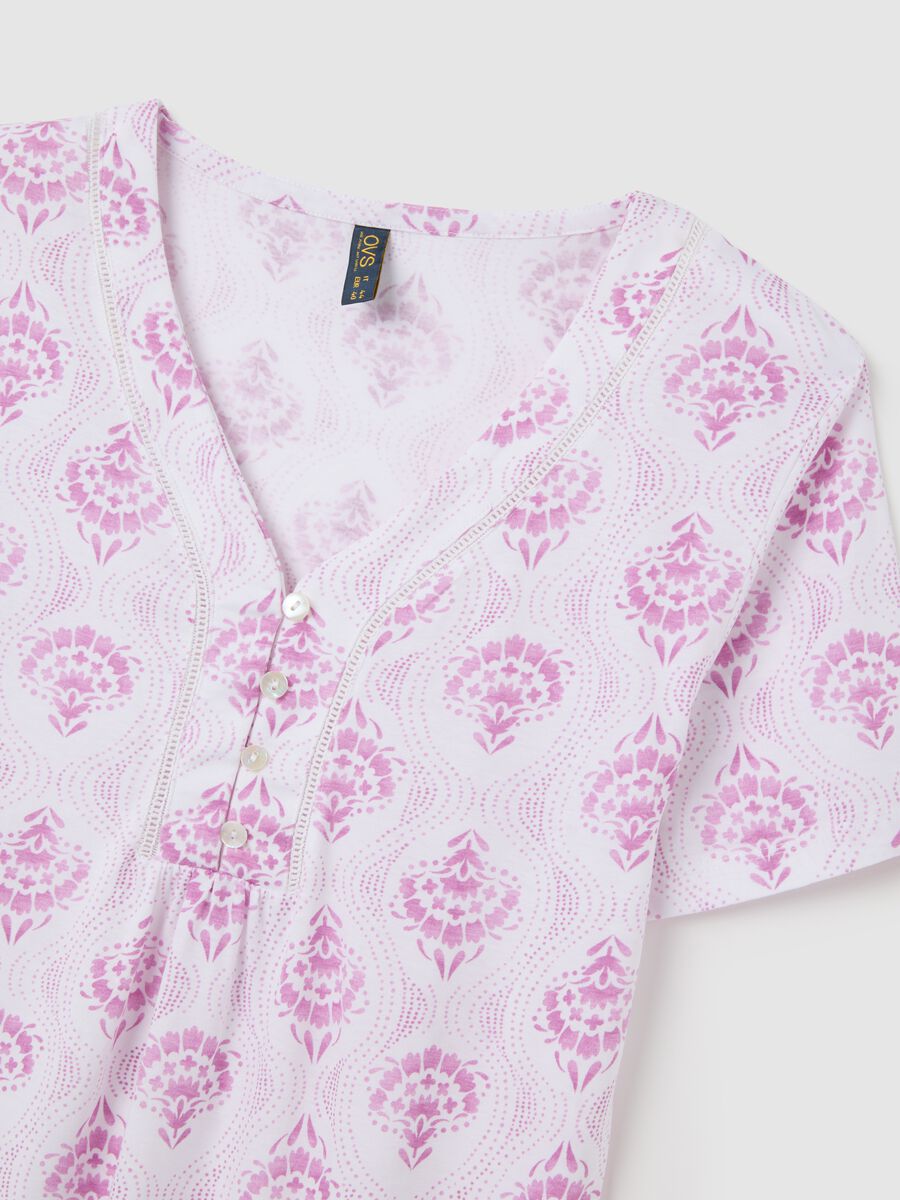 Camicia da notte in puro cotone multicolor_5