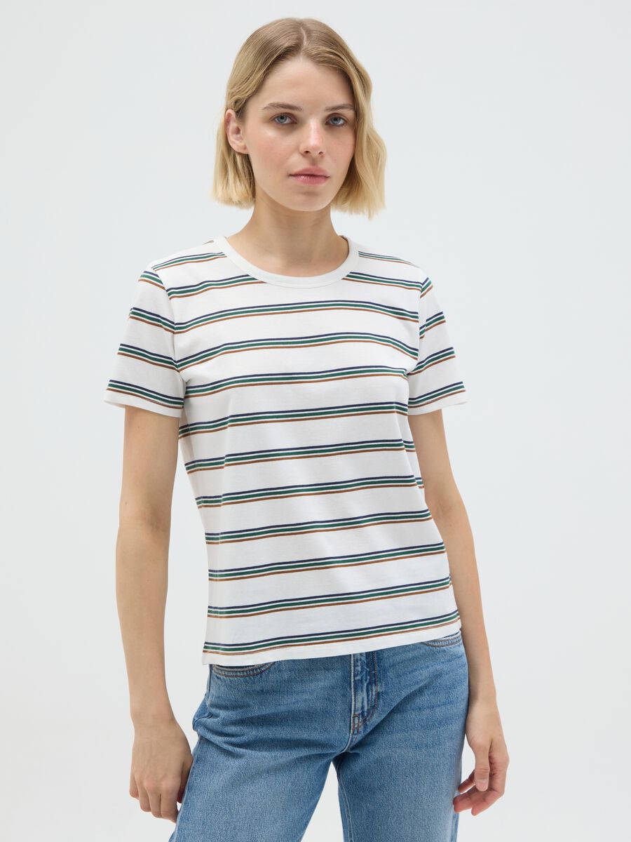 Women's multicolour pure cotton t-shirt_0