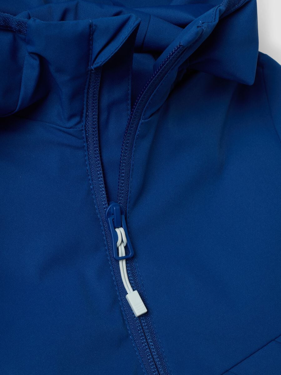 Blue hooded zip-up jacket, regular fit, for boys_3