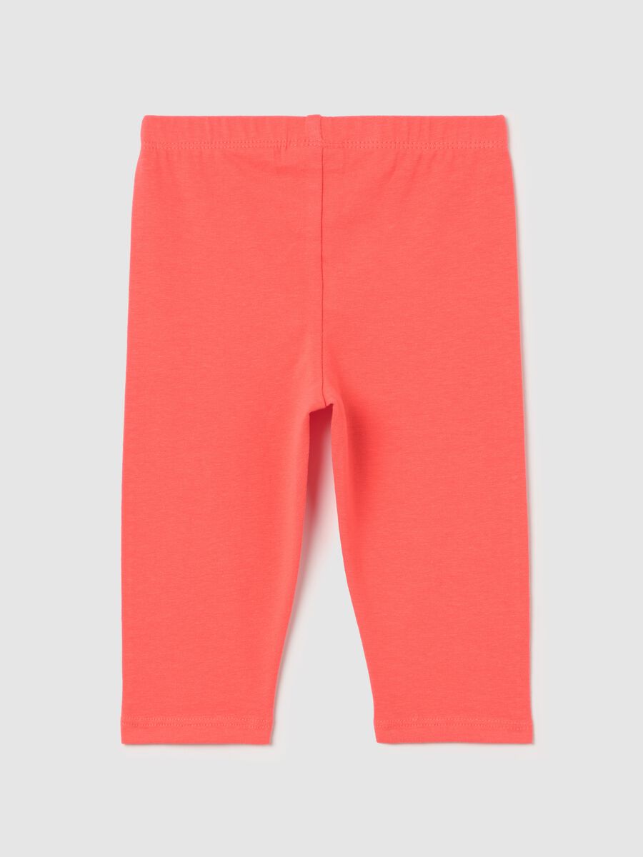 Three-quarter leggings with diamantés_1