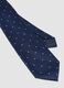 Blue tie, 7.5 cm blade, with small polka-dot pattern_1
