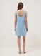 Light blue regular-fit dress in a viscose, cotton and linen blend_3