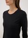 Black stretch organic cotton crew-neck top_2