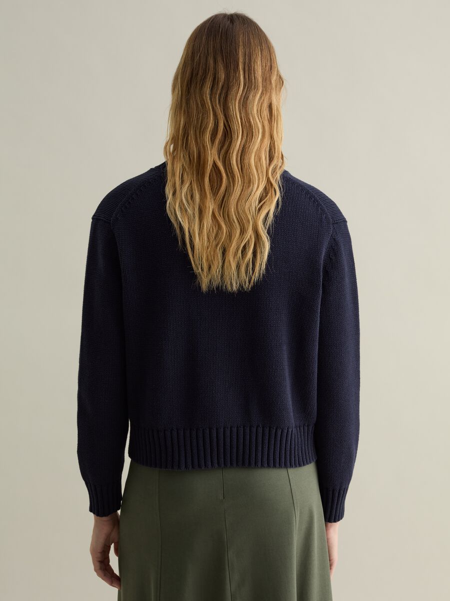 V-neck cotton pullover_2