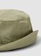 Green cotton bucket hat for boys with tiger_1