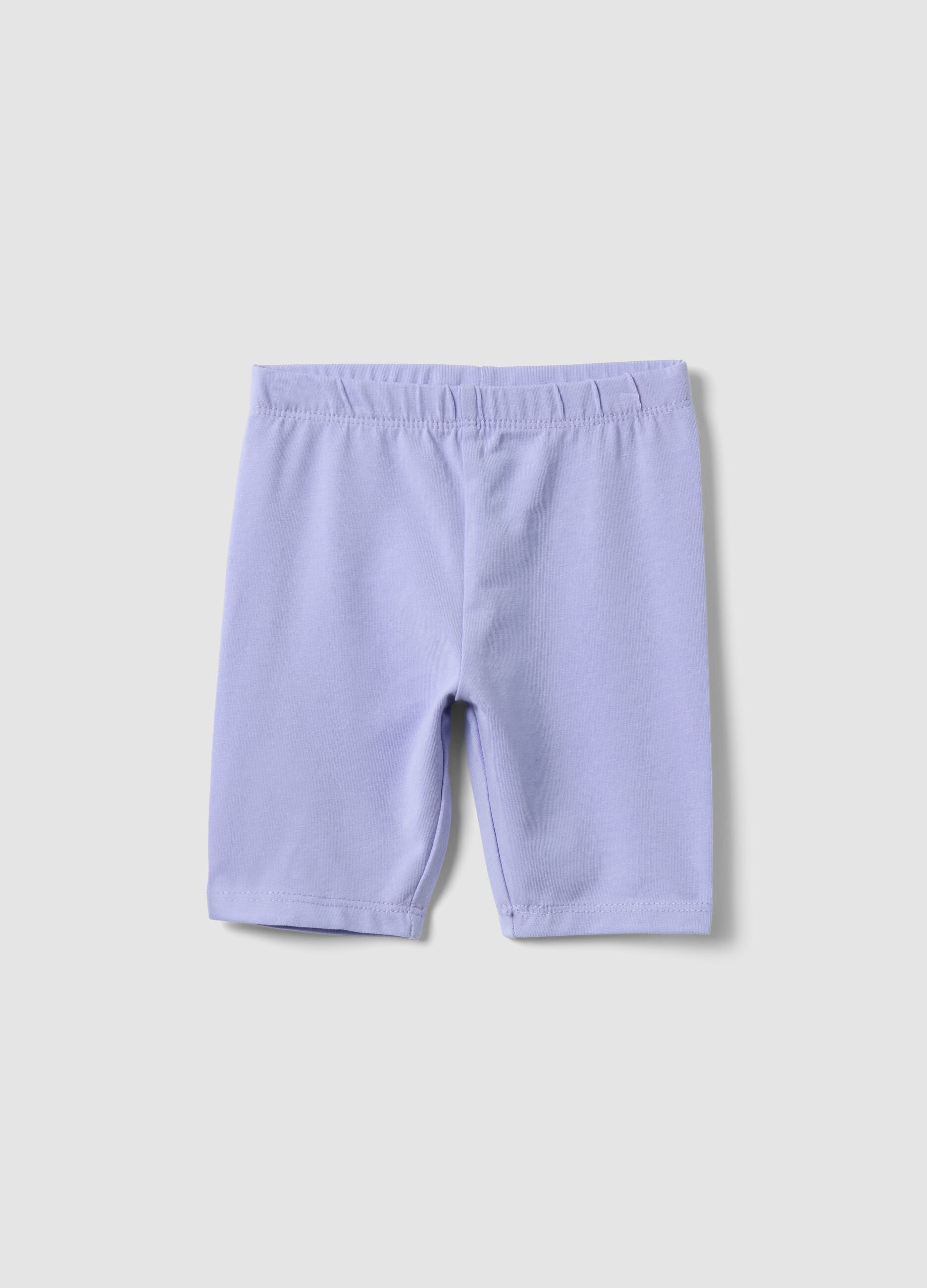 Purple organic cotton shorts
