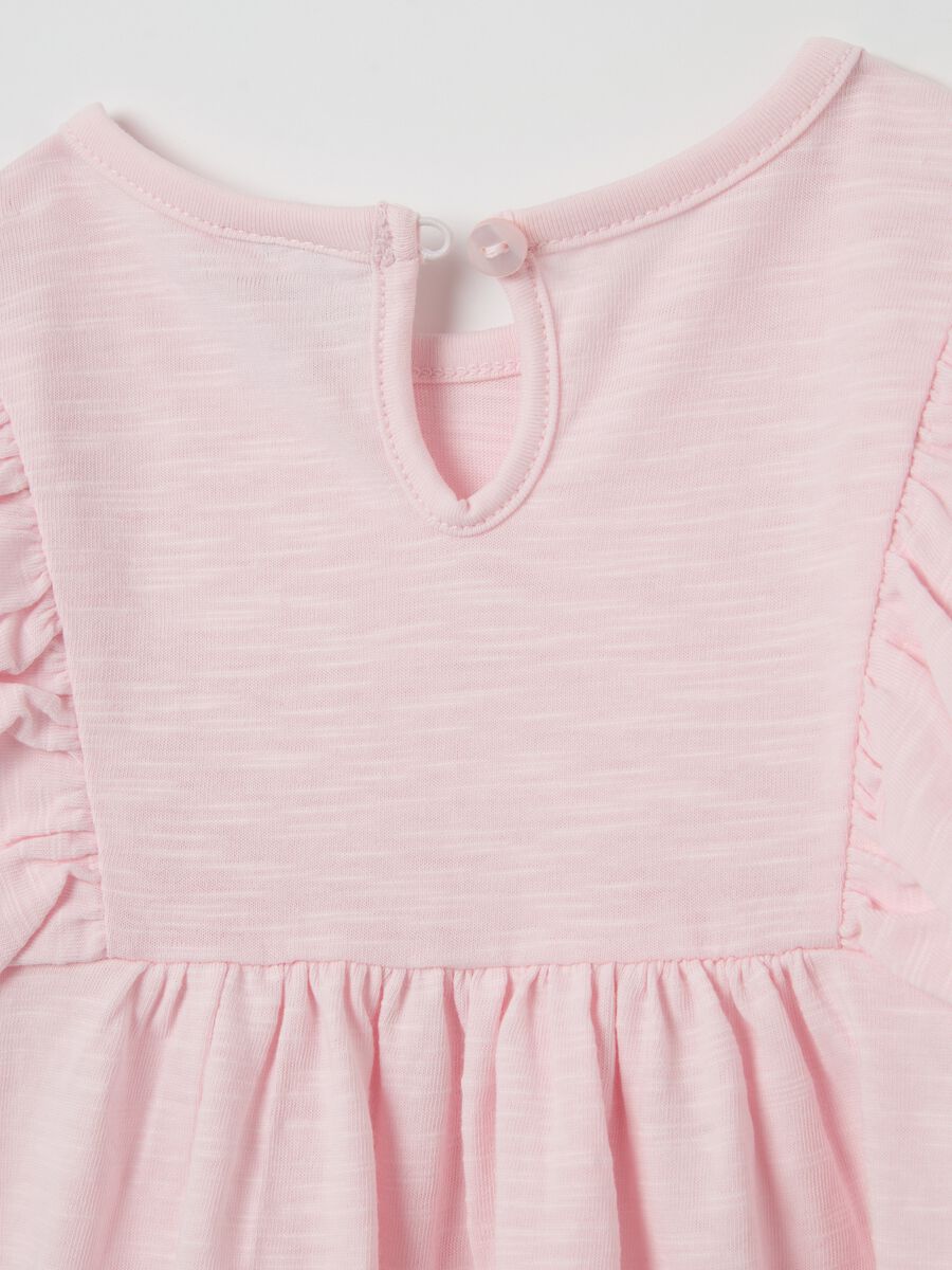 Cotton T-shirt with flounce_3