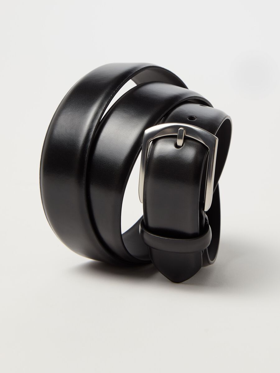Leather belt with square buckle_2