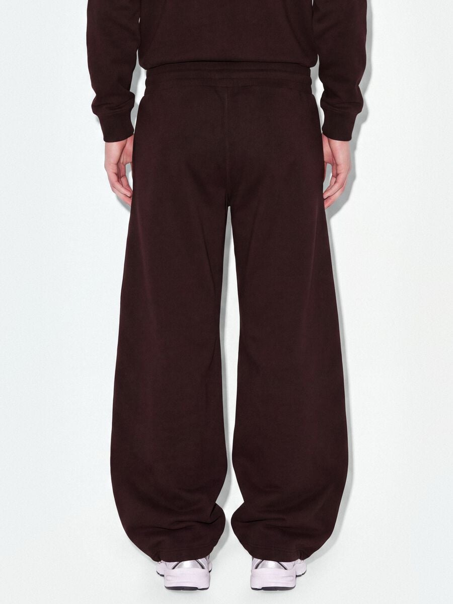Pantaloni jogger viola in misto cotone baggy fit_2