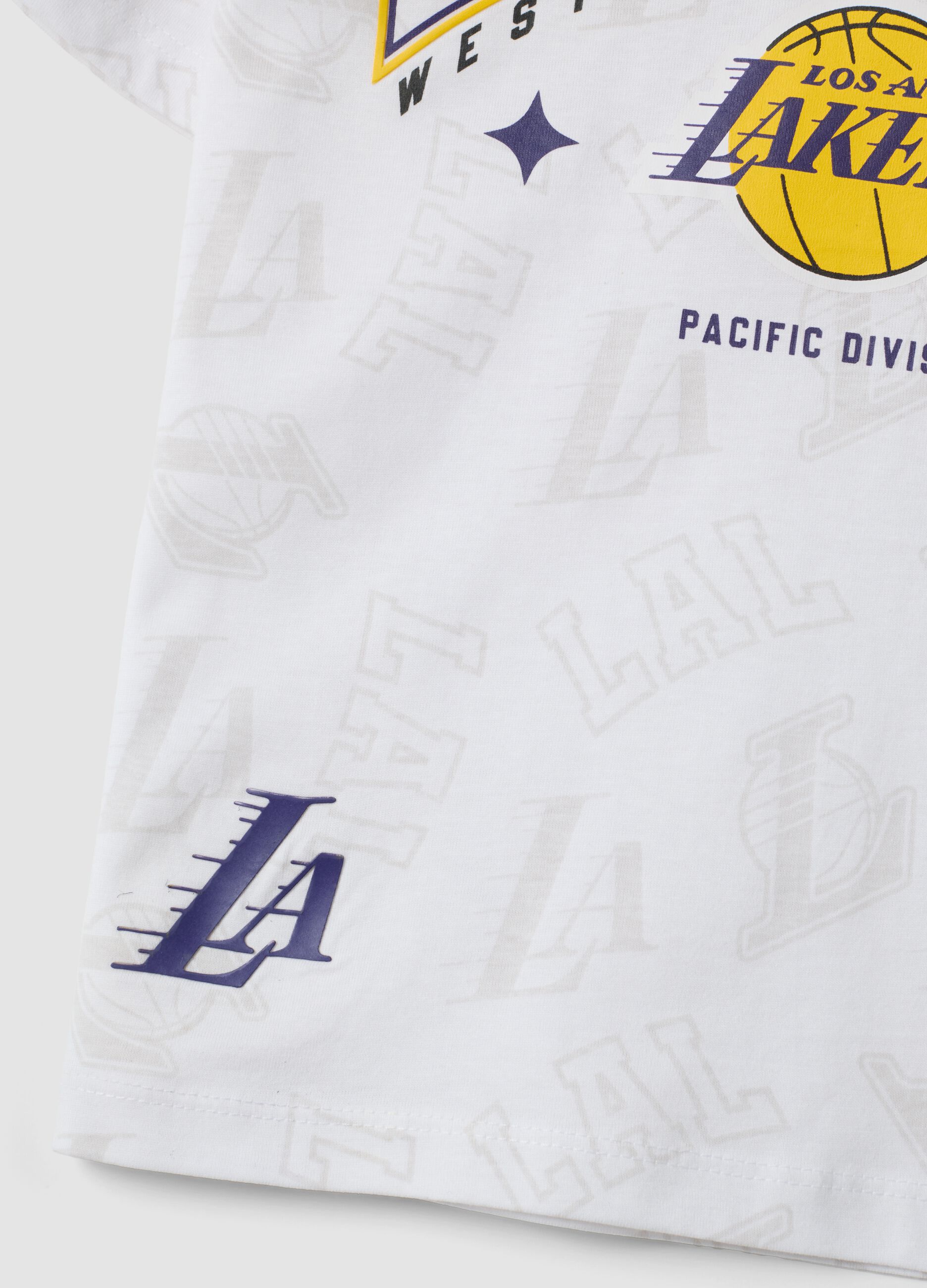 T-shirt bianca a maniche corte in puro cotone