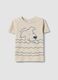 Beige pure cotton toddler t-shirt regular fit with dog print_0