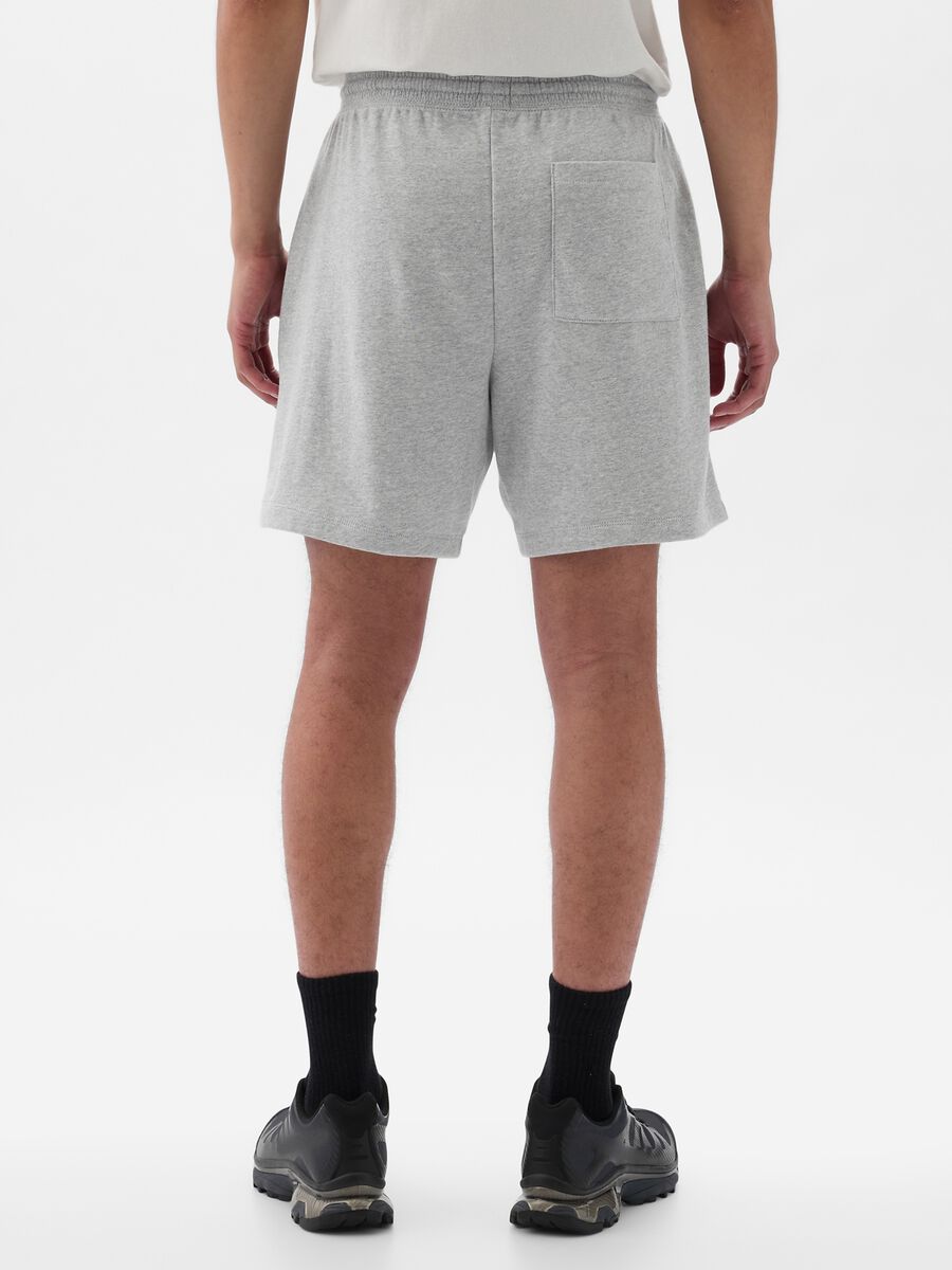 Jogger shorts in fleece with maxi logo print_2