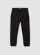 Jogger denim nero in cotone elasticizzato con vita elastica per ragazzo_3