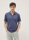 Blue stretch cotton polo shirt_2