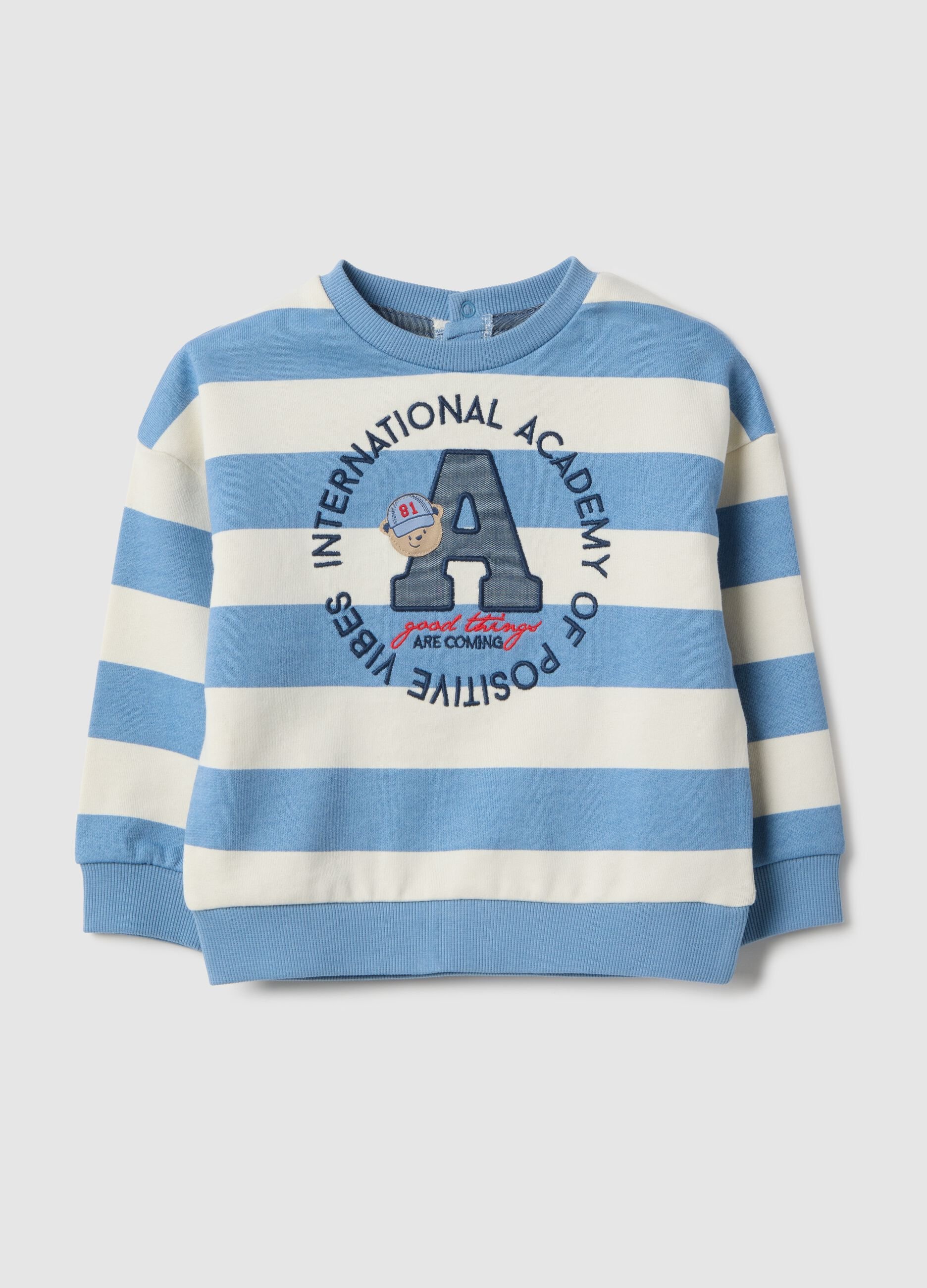Multicolour pure cotton oversized sweatshirt for boys