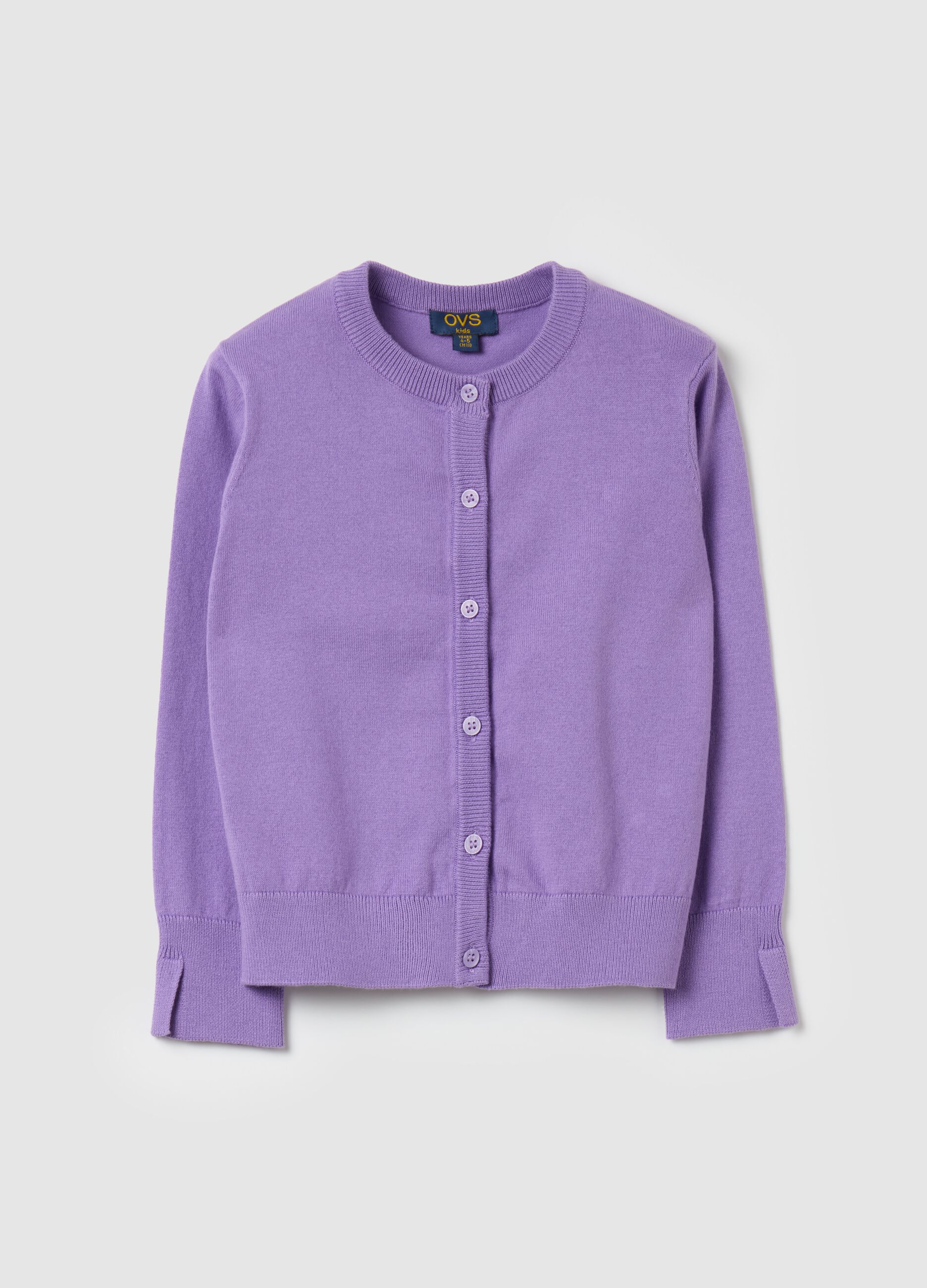 Knit cardigan with splits