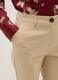 Beige regular fit cotton blend chino trousers_3