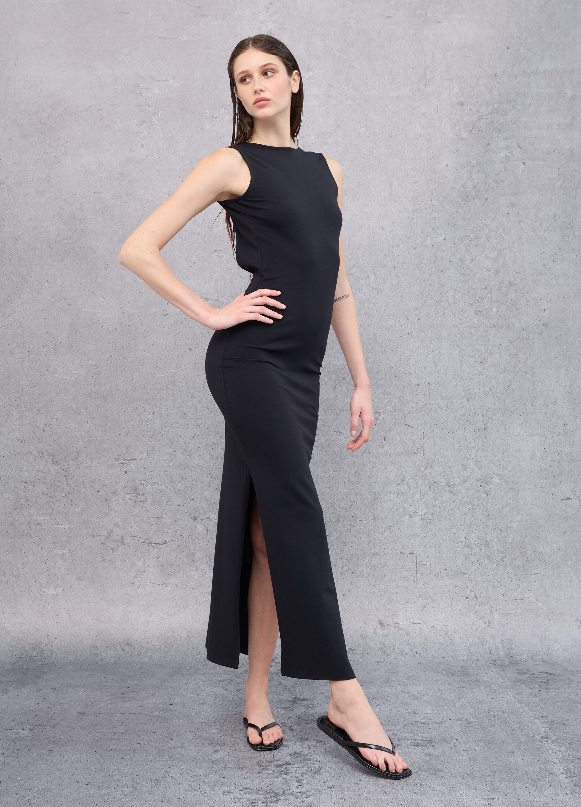 Backless Long Black Dress