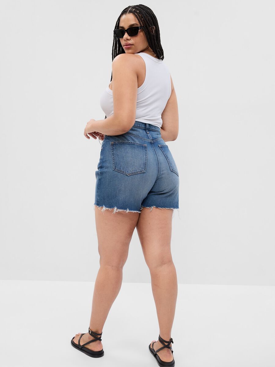 Shorts in denim a vita alta_4