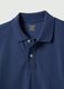 Blue pure cotton polo regular fit_5