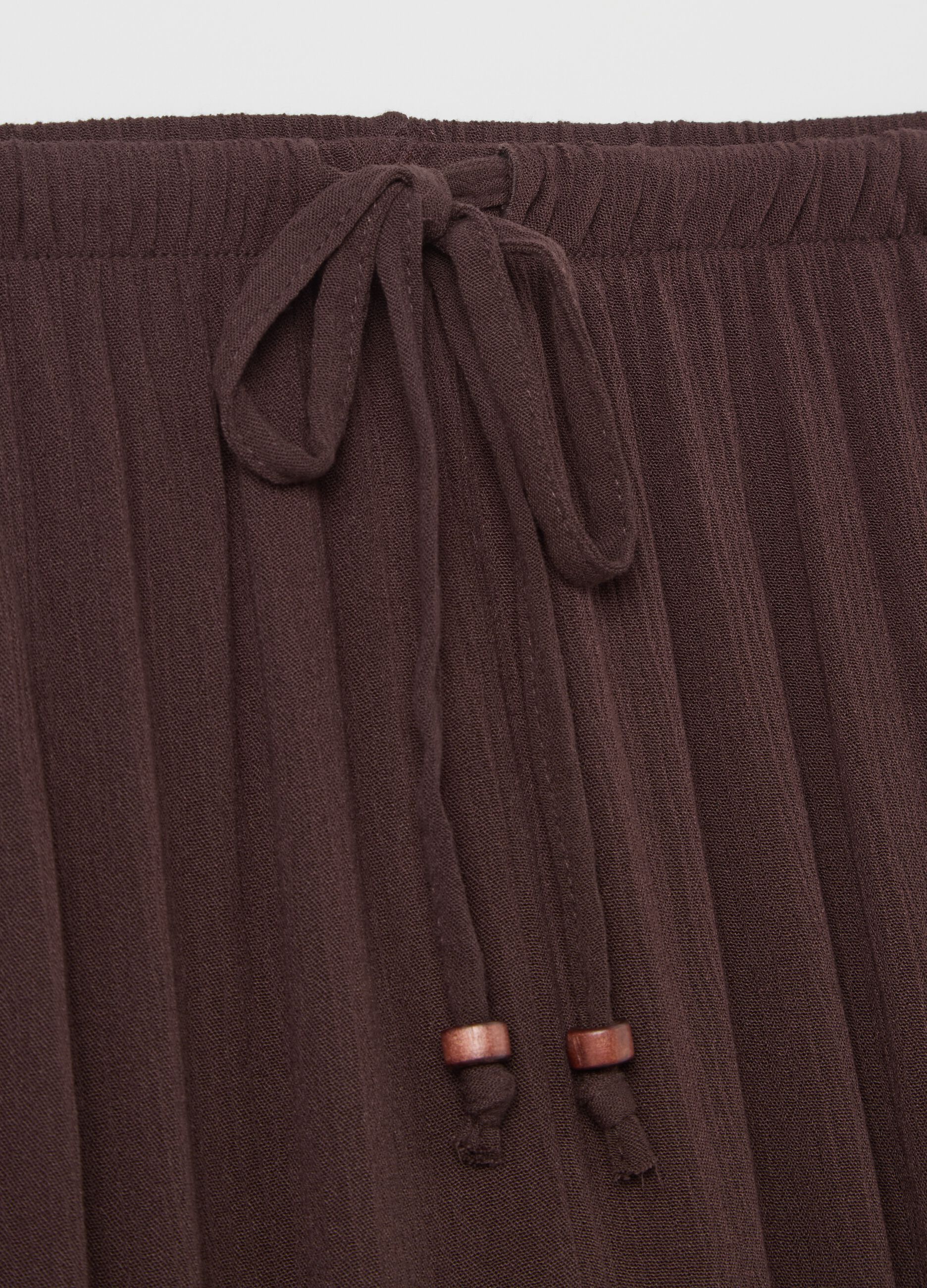 Women's brown relaxed-fit trousers in 100% viscose