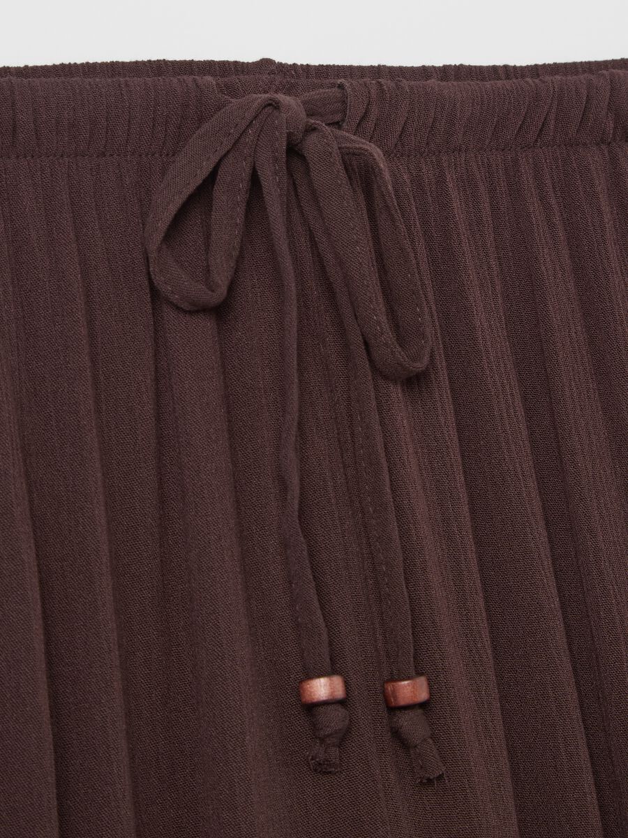 Women's brown relaxed-fit trousers in 100% viscose_5
