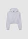 Girls' Grey Fitted Full Zip Cotton Blend Hoodie_0