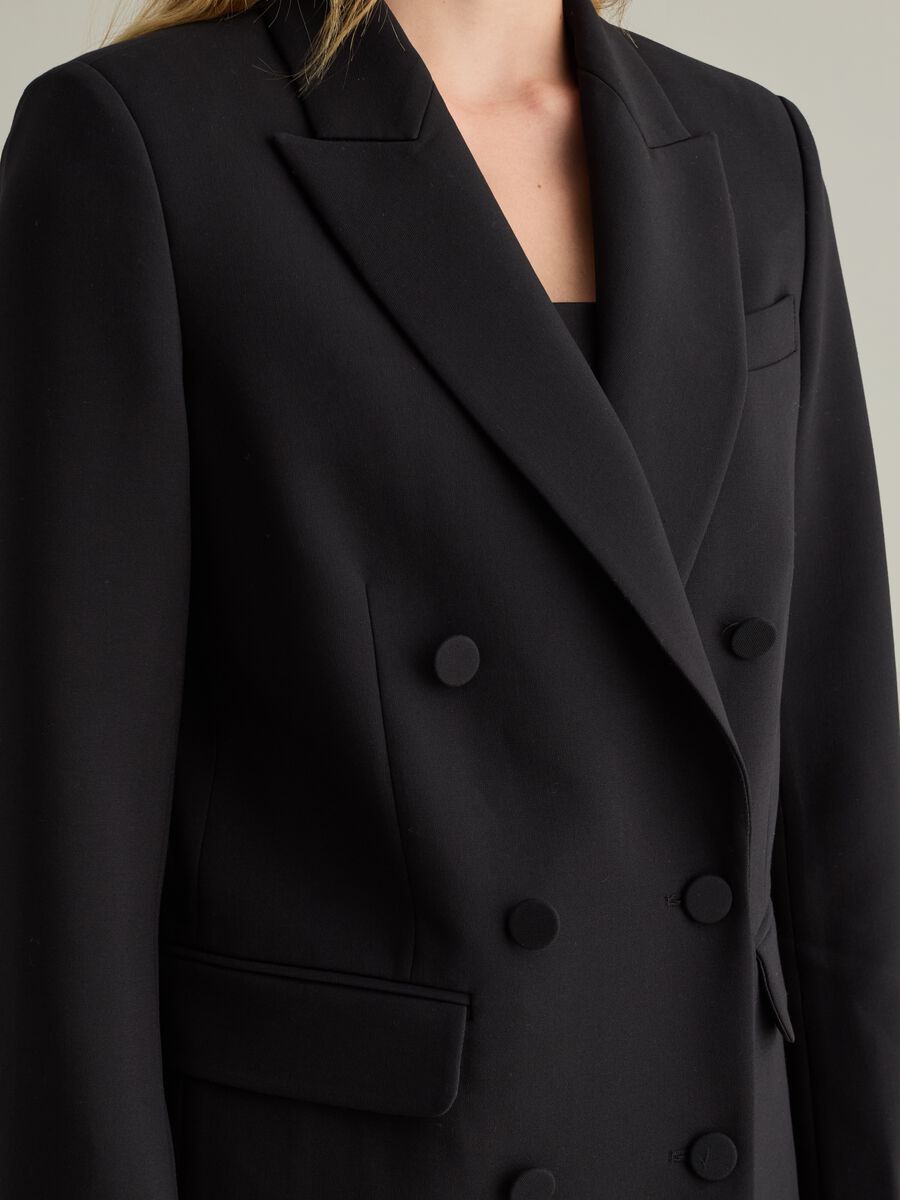 Solid colour double-breasted blazer_2