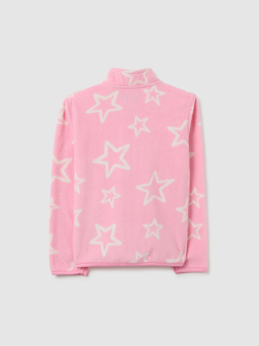 Felpa rosa da bambina vestibilità fitted con stelle_3