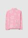 Fitted pink children's sweatshirt with stars_3