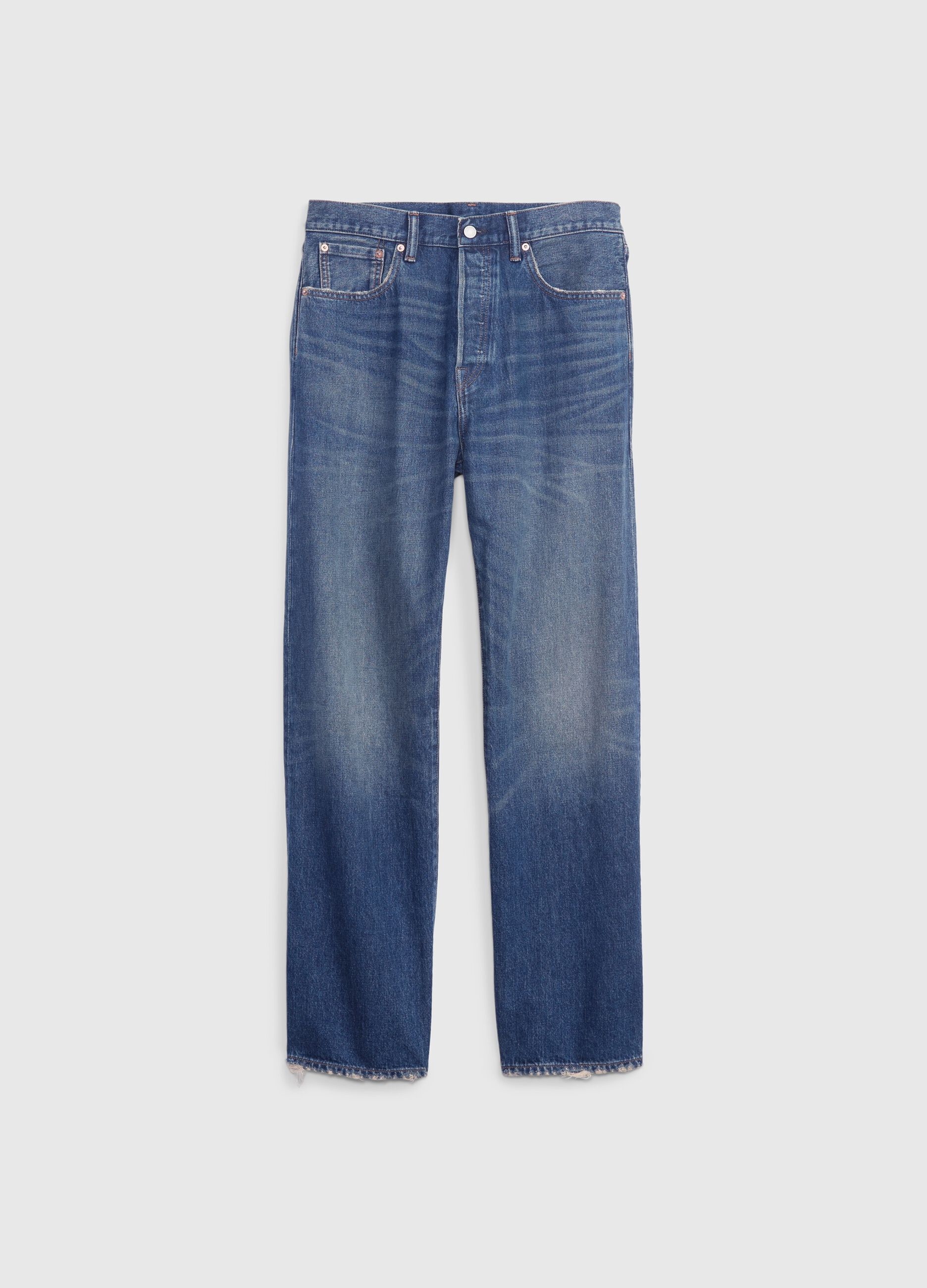 Jeans loose fit con vita media