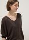 Brown modal blend regular fit top with sparkling design_0