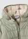 Green padded ultralight jacket with hood and zip for baby_3