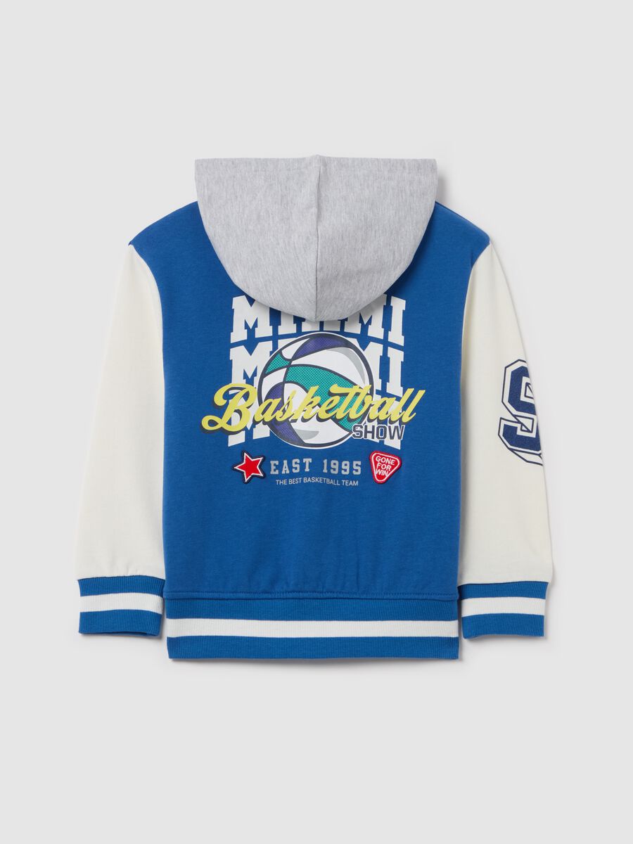 "Miami Basketball" sweatshirt in French terry with hood_1