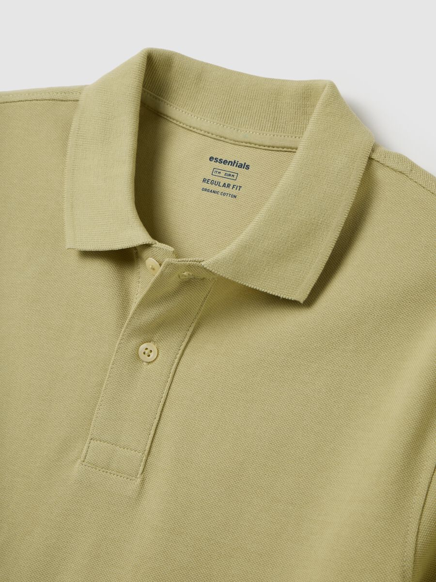 Polo da uomo in puro cotone verde regular fit_5