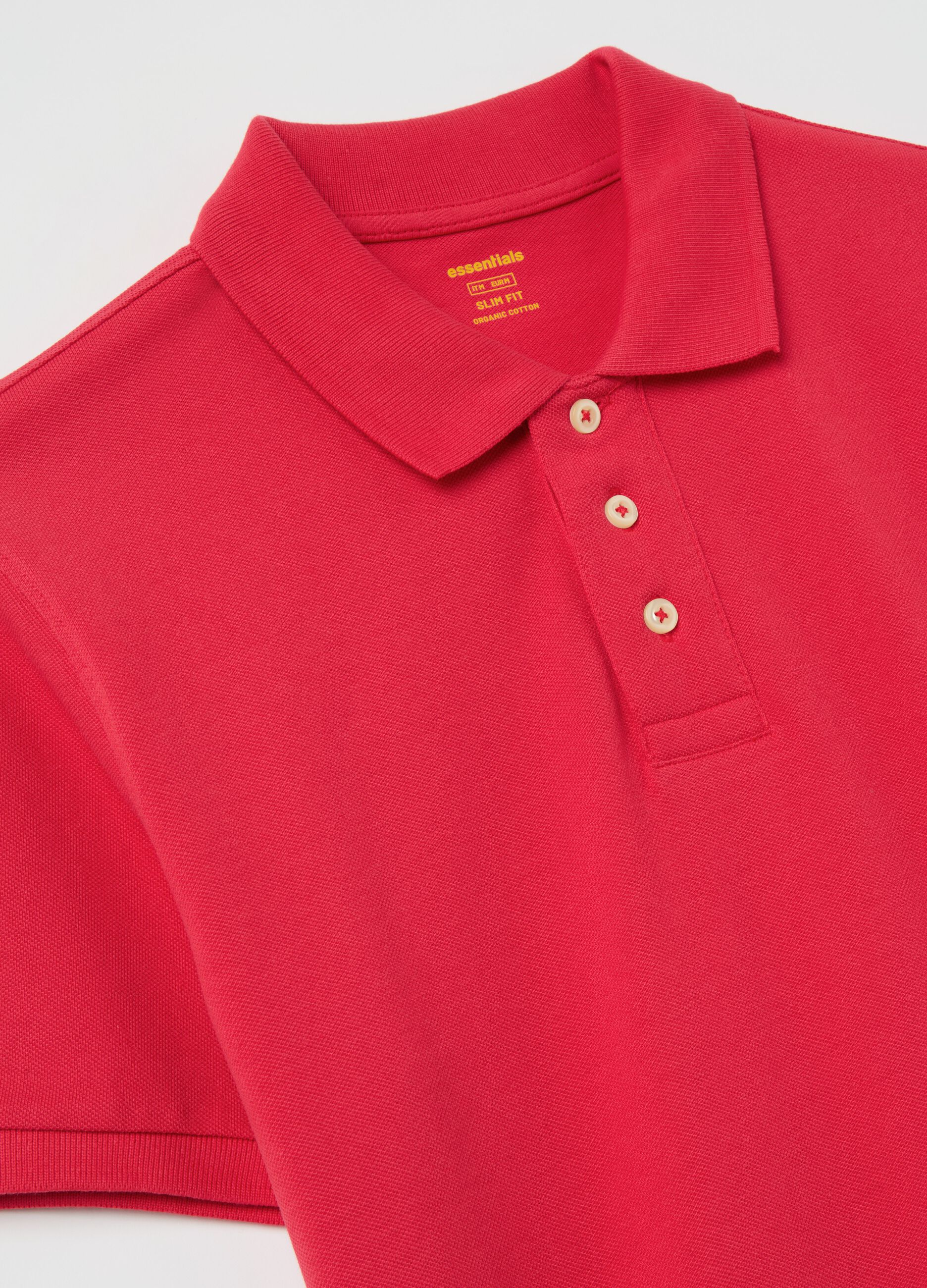 Slim-fit polo shirt in organic cotton