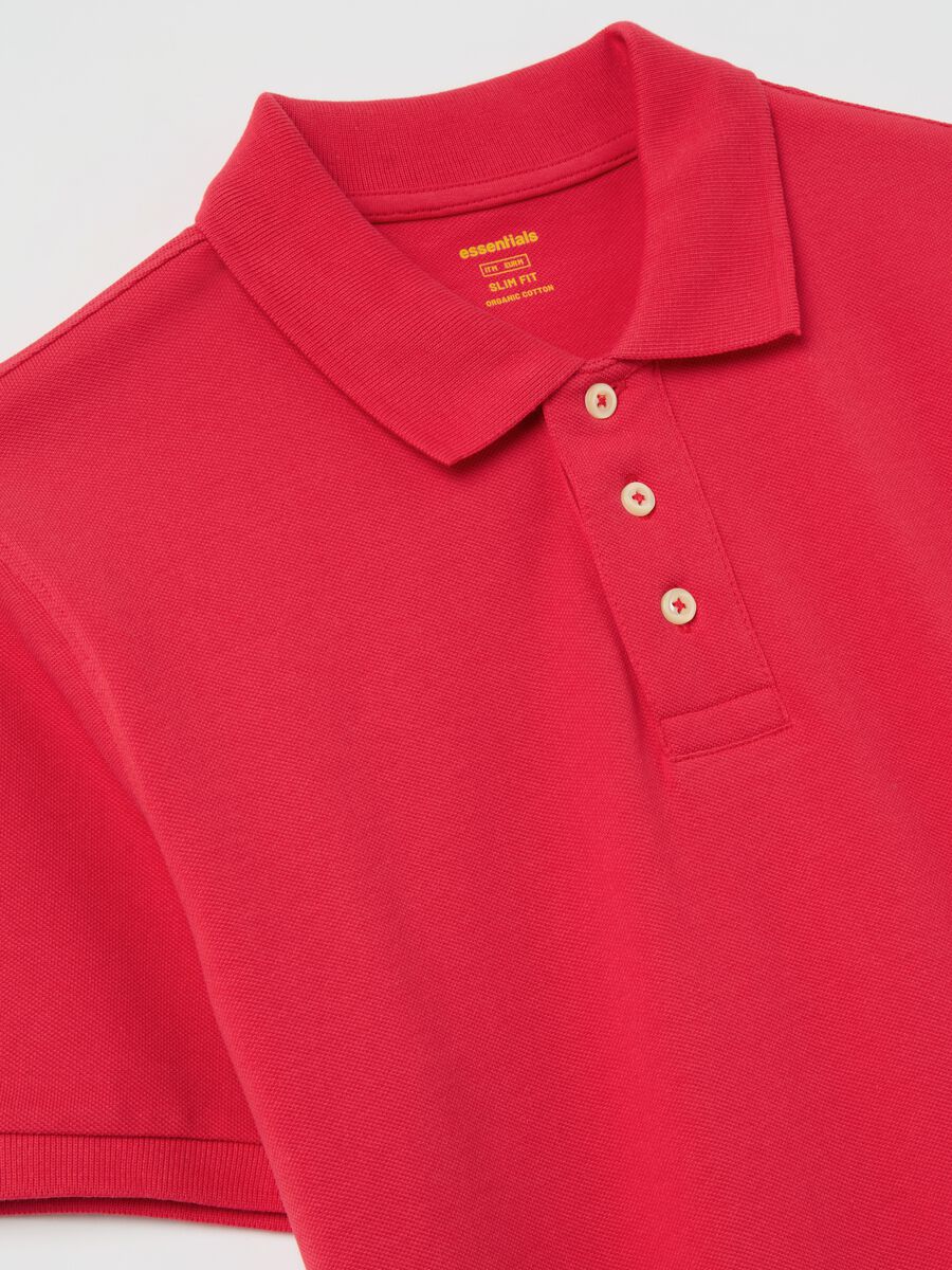Slim-fit polo shirt in organic cotton_1