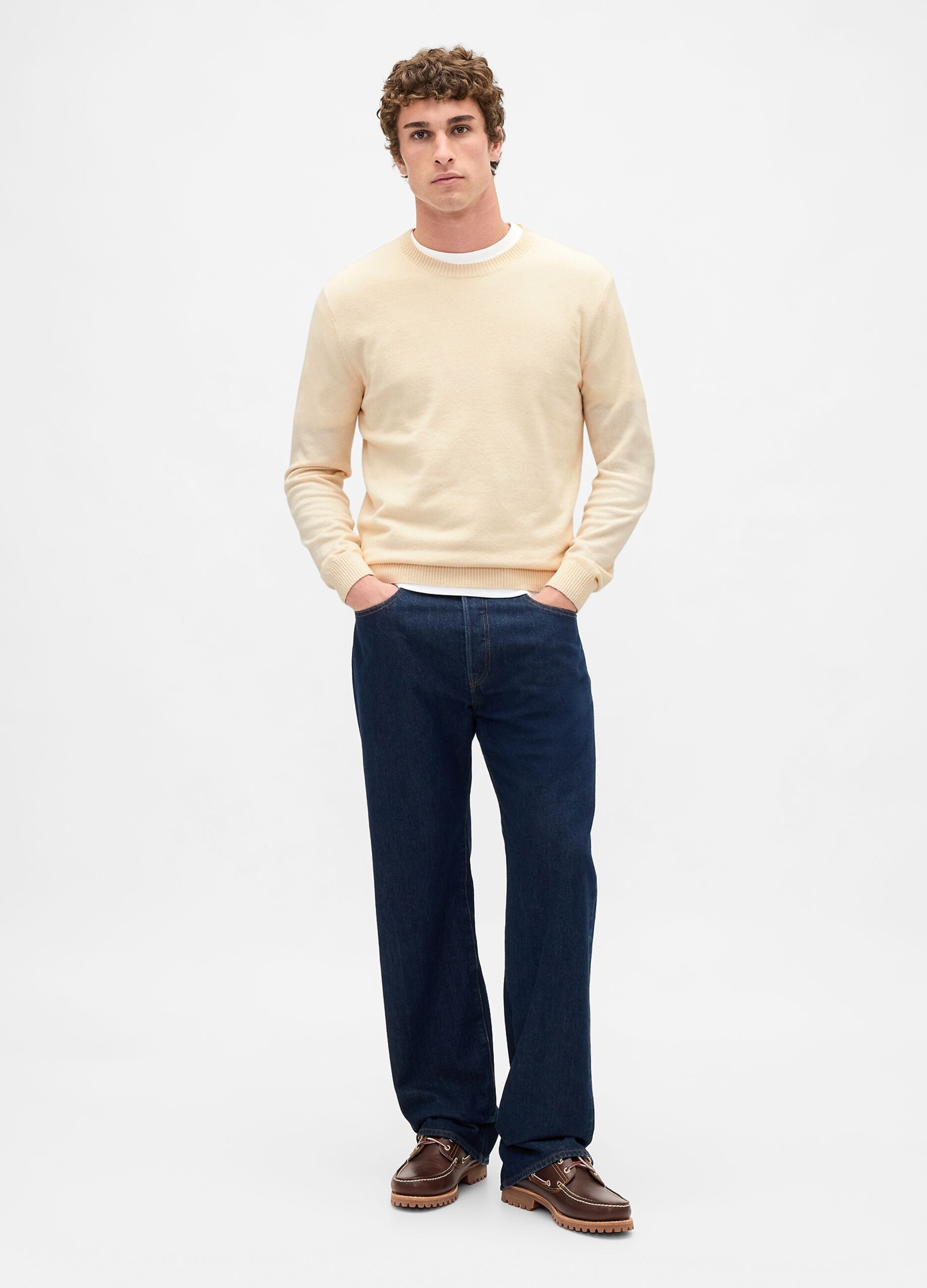 Beige Cotton Blend Jumper