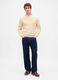 Beige Cotton Blend Jumper_0