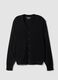 Black viscose-blend V-neck cardigan, regular fit_3